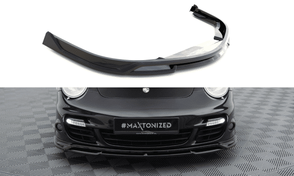 MAXTON DESIGN - Spoiler pod predný nárazník, PORSCHE 911 TURBO 997 , Čierny lesk