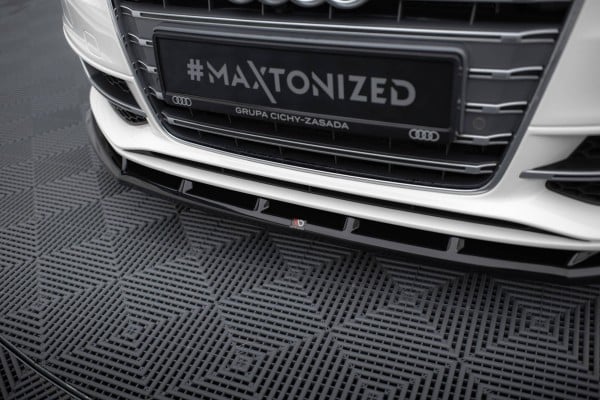 MAXTON DESIGN -Spoiler pod predný nárazník V.1 , AUDI S3 / A3 S-LINE SPORTBACK / HATCHBACK 8V ,Čierny lesk – Obrázok 2