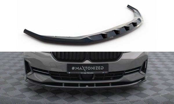 MAXTON DESIGN - Spoiler pod predný nárazník BMW 5 G30 / G31 FACELIFT, Čierny lesk