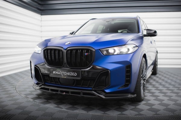 MAXTON DESIGN - Spoiler pod predný nárazník V.1 , vhodné pre BMW X5 M-PACK G05 FACELIFT, Čierny lesk – Obrázok 3