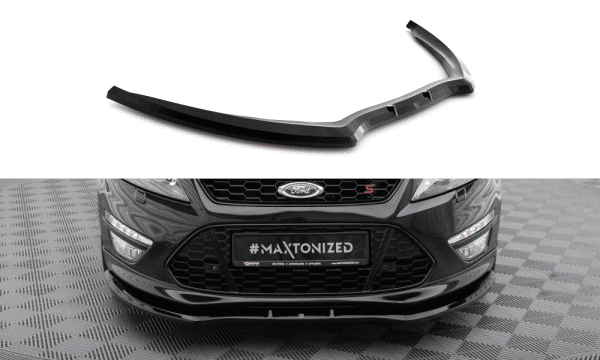 MAXTON DESIGN - Spoiler pod predný nárazník V.1 FORD MONDEO COMBI ST-LINE MK4 FACELIFT, Čierny lesk