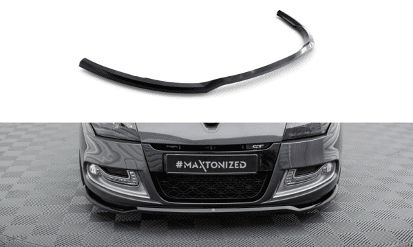 MAXTON DESIGN - Spoiler pod predný nárazník V.1 , RENAULT MEGANE GT MK3 FACELIFT, Čierny lesk