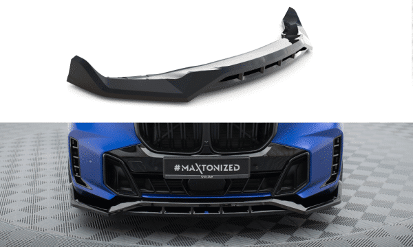 MAXTON DESIGN - Spoiler pod predný nárazník V.2 , BMW X5 M-PACK G05 FACELIFT, Čierny lesk