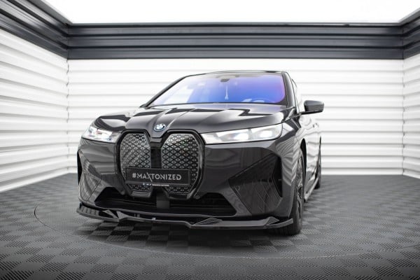 MAXTON DESIGN - Spoiler pod predný nárazník V.2 vhodné pre BMW IX M-PACK I20, Čierny lesk – Obrázok 3