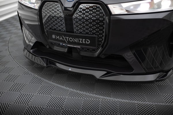 MAXTON DESIGN - Spoiler pod predný nárazník V.2 vhodné pre BMW IX M-PACK I20, Čierny lesk – Obrázok 4
