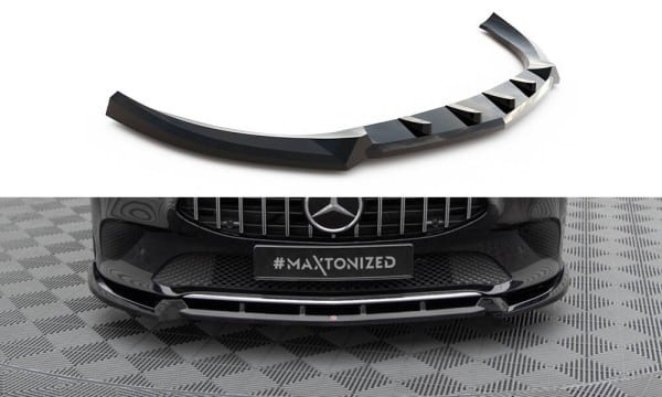 MAXTON DESIGN - Spoiler pod predný nárazník ,MERCEDES-BENZ CLA COUPE C118 , Čierny lesk