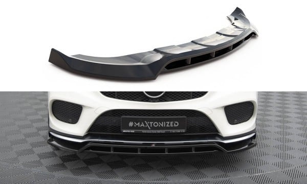 MAXTON DESIGN - Spoiler predného nárazníka V.2 , MERCEDES-BENZ GLE COUPE 43 AMG / AMG-LINE C292 , Čierny lesk