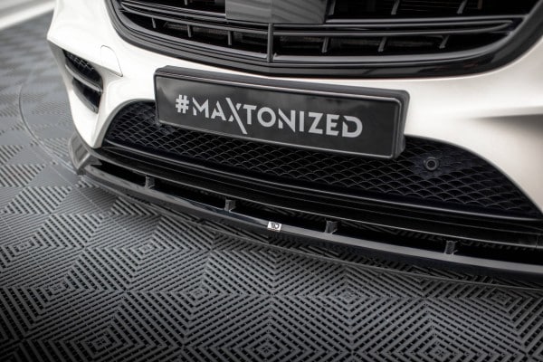 MAXTON DESIGN - Spoiler pod predný nárazník V.2, MERCEDES-BENZ S AMG-LINE W222 FACELIFT, Čierny lesk – Obrázok 4