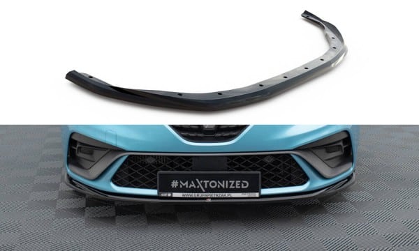 MAXTON DESIGN - Spoiler pod predný nárazník V.2, RENAULT CLIO R.S. LINE MK5 Čierny lesk