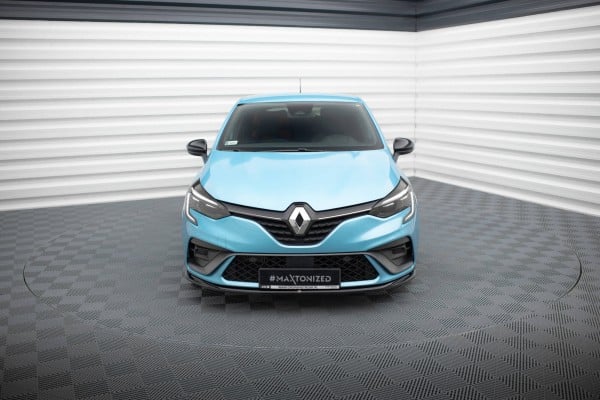 MAXTON DESIGN - Spoiler pod predný nárazník V.2, RENAULT CLIO R.S. LINE MK5 Čierny lesk – Obrázok 2