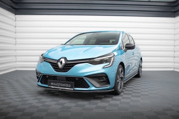MAXTON DESIGN - Spoiler pod predný nárazník V.2, RENAULT CLIO R.S. LINE MK5 Čierny lesk – Obrázok 3