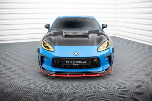 MAXTON DESIGN - Spoiler pod predný nárazník V.2 ,TOYOTA GR86 MK1, Čierny lesk +Červená – Obrázok 5
