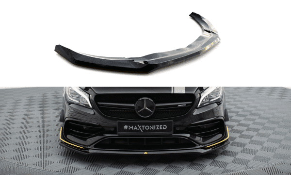 MAXTON DESIGN - Spoiler pod predný nárazník V.3, MERCEDES-AMG CLA 45 AERO C117, Čierny lesk