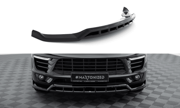 MAXTON DESIGN -Spoiler pod predný nárazník ,V.3 PORSCHE MACAN MK1 Čierny lesk