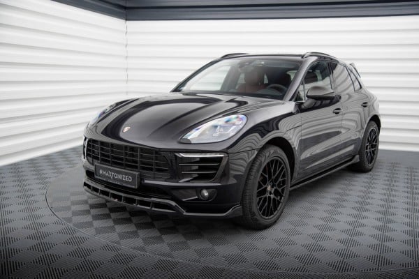 MAXTON DESIGN -Spoiler pod predný nárazník ,V.3 PORSCHE MACAN MK1 Čierny lesk – Obrázok 4