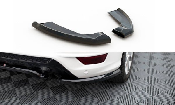 MAXTON DESIGN - Bočné spoiler zadného nárazníka ,FORD KUGA ST-LINE MK2, Čierny lesk