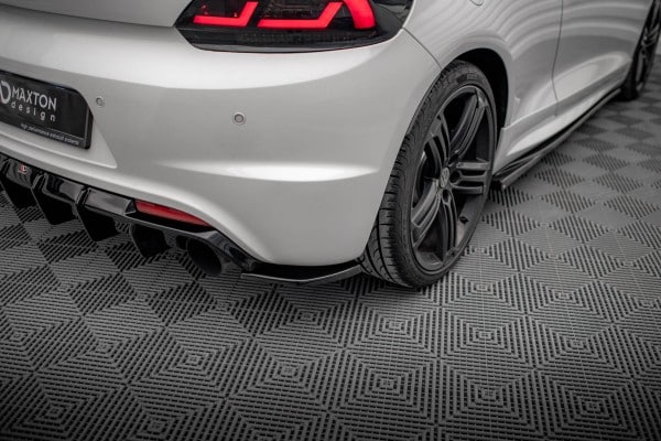 MAXTON DESIGN -Bočné spojlere zadného nárazníka , VOLKSWAGEN SCIROCCO R MK3 , Čierny lesk – Obrázok 2