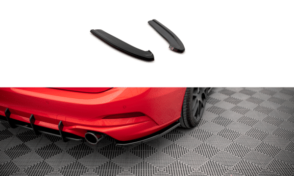 MAXTON DESIGN - Bočné spojlere zadného nárazníka V.5 FORD FOCUS COMBI ST-LINE MK4, Čierny lesk