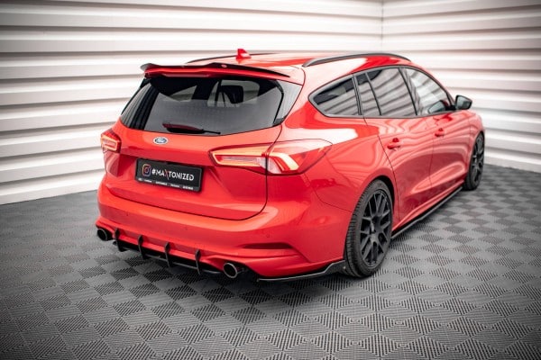 MAXTON DESIGN - Bočné spojlere zadného nárazníka V.6 FORD FOCUS COMBI ST-LINE MK4, Čierny lesk – Obrázok 2