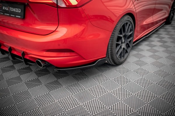MAXTON DESIGN - Bočné spojlere zadného nárazníka V.6 FORD FOCUS COMBI ST-LINE MK4, Čierny lesk – Obrázok 3