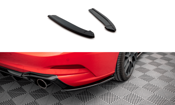 MAXTON DESIGN - Bočné spojlere zadného nárazníka V.7 FORD FOCUS COMBI ST-LINE MK4, Čierny lesk