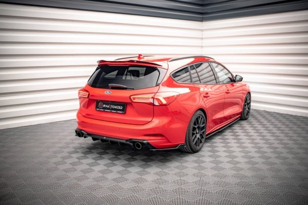 MAXTON DESIGN - Bočné spojlere zadného nárazníka V.8 FORD FOCUS COMBI ST-LINE MK4, Čierny lesk – Obrázok 3