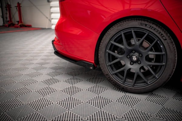 MAXTON DESIGN - Bočné spojlere zadného nárazníka V.8 FORD FOCUS COMBI ST-LINE MK4, Čierny lesk – Obrázok 2
