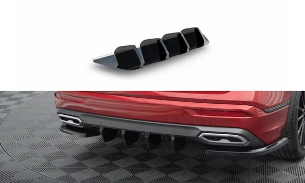 MAXTON DESIGN -Vložka zadného nárazníka SEAT TARRACO FR MK1, Čierny lesk