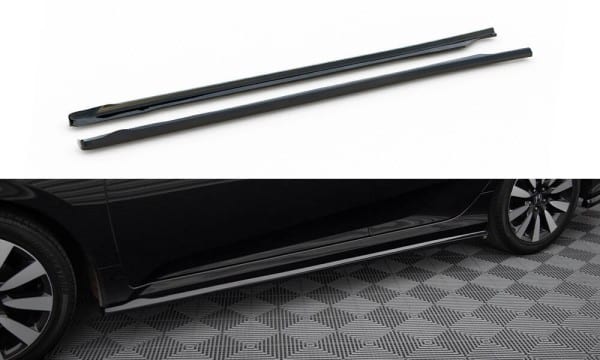 MAXTON DESIGN - Lišty pod bočné prahy ,HONDA CIVIC MK10 , Čierny lesk