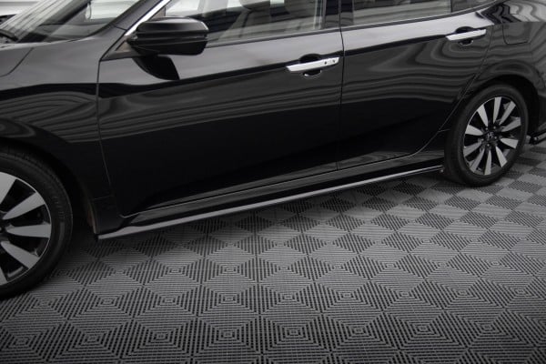 MAXTON DESIGN - Lišty pod bočné prahy ,HONDA CIVIC MK10 , Čierny lesk – Obrázok 3