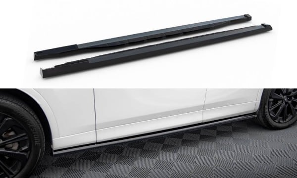 MAXTON DESIGN - Lišty pod bočné prahy  MAZDA CX-60 MK1, Čierny lesk