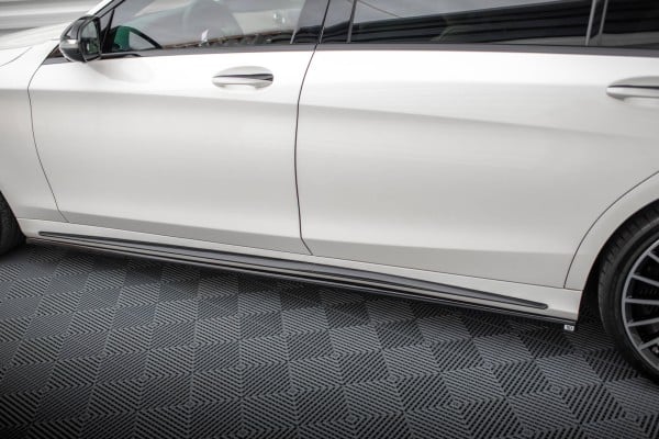 MAXTON DESIGN - Lišty pod bočné prahy, MERCEDES-BENZ S AMG-LINE W222 FACELIFT, Čierny lesk – Obrázok 4