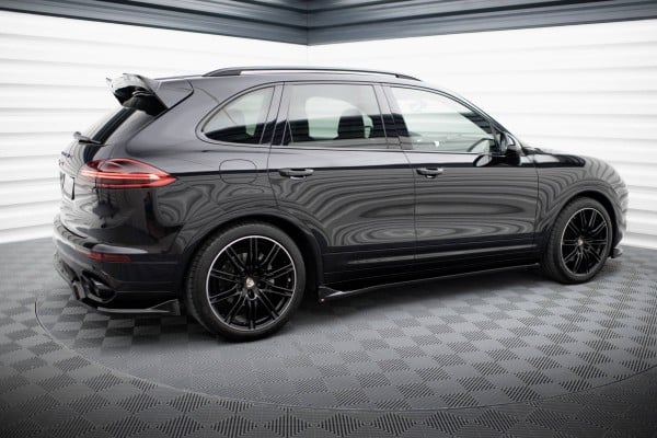 MAXTON DESIGN - Lišty pod bočné prahy, PORSCHE CAYENNE MK2 FACELIFT, Čierny lesk – Obrázok 2