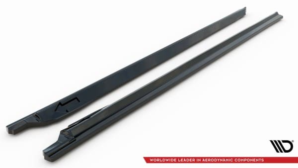 MAXTON DESIGN - Lišty pod bočné prahy , AUDI SQ7 / Q7 S-LINE MK2 ,Čierny lesk – Obrázok 2