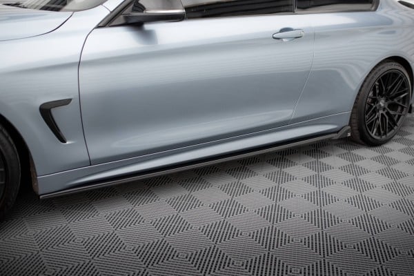 MAXTON DESIGN -Lišty pod prahy V.2, vhodné pre BMW 4 COUPE M-PACK F32 , Čierny lesk – Obrázok 2