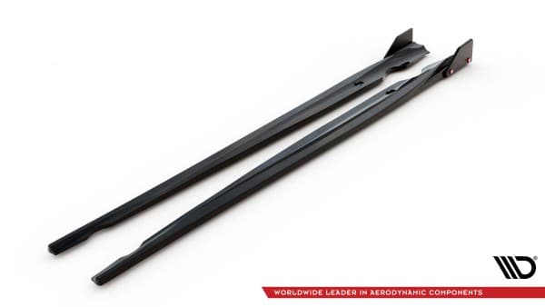 MAXTON DESIGN - Lišty pod bočné prahy V.2 + Splitre , VOLKSWAGEN SCIROCCO R MK3 , Čierny lesk – Obrázok 7