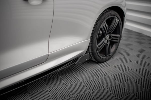 MAXTON DESIGN - Lišty pod bočné prahy V.2 + Splitre , VOLKSWAGEN SCIROCCO R MK3 , Čierny lesk – Obrázok 2