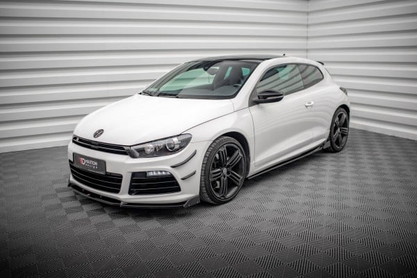 MAXTON DESIGN - Lišty pod bočné prahy V.2 + Splitre , VOLKSWAGEN SCIROCCO R MK3 , Čierny lesk – Obrázok 5