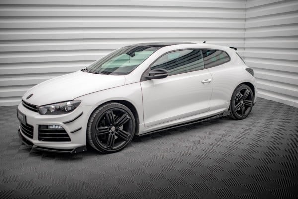 MAXTON DESIGN - Lišty pod bočné prahy V.2 + Splitre , VOLKSWAGEN SCIROCCO R MK3 , Čierny lesk – Obrázok 6