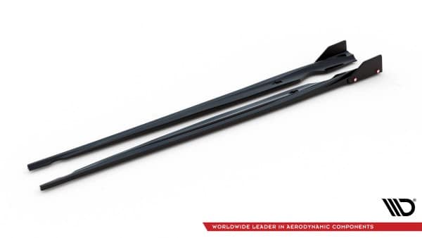 MAXTON DESIGN - Lišty pod bočné prahy V.2 + Splitre , VOLKSWAGEN SCIROCCO R MK3 , Čierny lesk – Obrázok 8