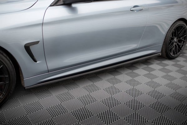 MAXTON DESIGN -Lišty pod prahy V.3, vhodné pre BMW 4 COUPE M-PACK F32 , Čierny lesk – Obrázok 3
