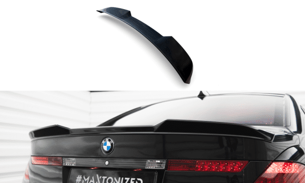 MAXTON DESIGN - Spoiler kufra vhodné pre BMW 7 E65, Čierny lesk
