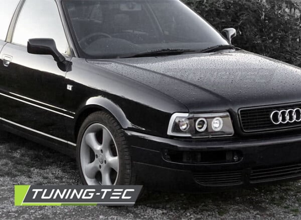 Predné svetlá ANGEL EYES Čierne pre  AUDI 80 B4 09.91-04.96 – Obrázok 2