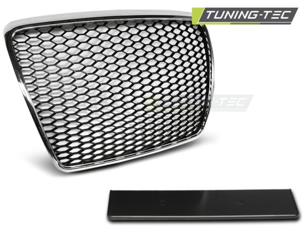 Maska bez znaku AUDI A6 C6 (09-11) - RS-type Chrómová