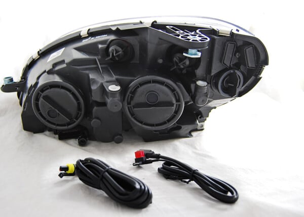 Predné svetlá TRUE DRL Chróm pre  MERCEDES W204 07-10 – Obrázok 2