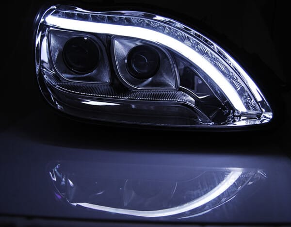 Predné svetlá TUBE LIGHT Chróm pre  MERCEDES W220 S-KLASA 09.98-05.05 – Obrázok 2