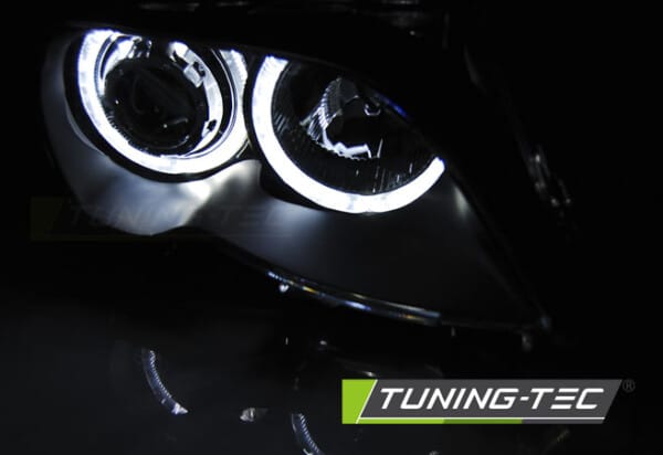 Predné svetlá ANGEL EYES LED Čierne pre  BMW E46 09.01-03.05 – Obrázok 2