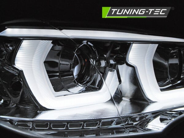 Predné svetlá TUBE LIGHT DRL Chróm pre  BMW X5 E70 07-13 – Obrázok 2