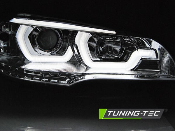 Predné svetlá TUBE LIGHT DRL Chróm pre  BMW X5 E70 07-13 – Obrázok 3