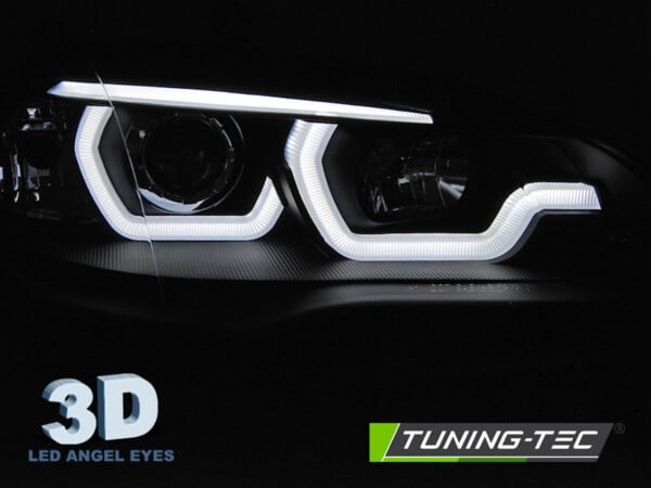 Predné svetlá TUBE LIGHT DRL Čierne pre  BMW X5 E70 07-13 – Obrázok 2